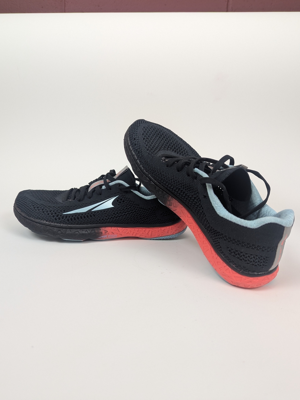 Altra Women's Black Running Shoes with Coral and Light Blue Accents